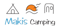 The logotype of Makis camping at Sifnos